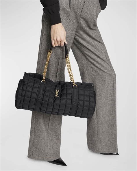 ysl mini duffle|diamond quilted duffle bag.